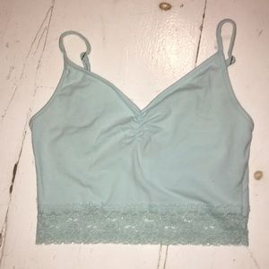 Forever 21 - Light Blue, Laces Cropped Tank Top